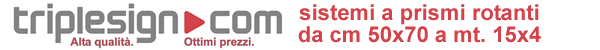 i prismi rotanti TRIPLICANO  LA PUBBLICITA' con sistemi a prismi rotanti TripleSign 