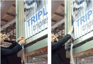 grandi formati per pubblicit&agrave; stradale:  EFFETTO ONDA TRIPLE SIGN 