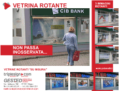vetrine rotanti su misura per banche, supermercati, negozi centri commerciali..