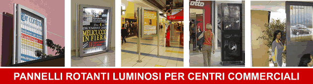 display luminosi e rotanti per punti vendita
